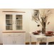 Vitrine +Table Haute 90x90 + 4 Tabourets Hauts (ALTHEA)