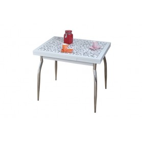 Table AMARYLLIS GRISE 90 X 70 "Mosaïque"