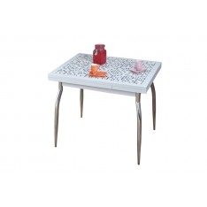 Table AMARYLLIS GRISE 90 X 70 "Mosaïque"