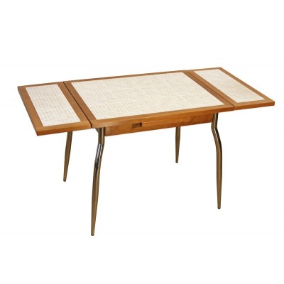 Table Contemporaine De Cuisine En Bois Avec Céramique Avec Allonges