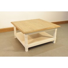 Table Basse ROMANTIQUE (huile cire Pieds Carrés)