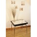 Ensemble "AMARYLLIS NOIRE" : Table carrelée 90x70 + 4 chaises
