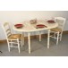 Table COURTIVRON DIAM 110cm + 4 Chaises (VANILLE)