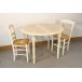 Table COURTIVRON DIAM 110cm + 4 Chaises (VANILLE)